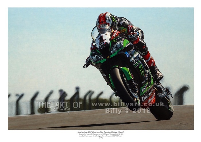 Jonathan Rea Signed  A4 Framed Canvas Print Signed 