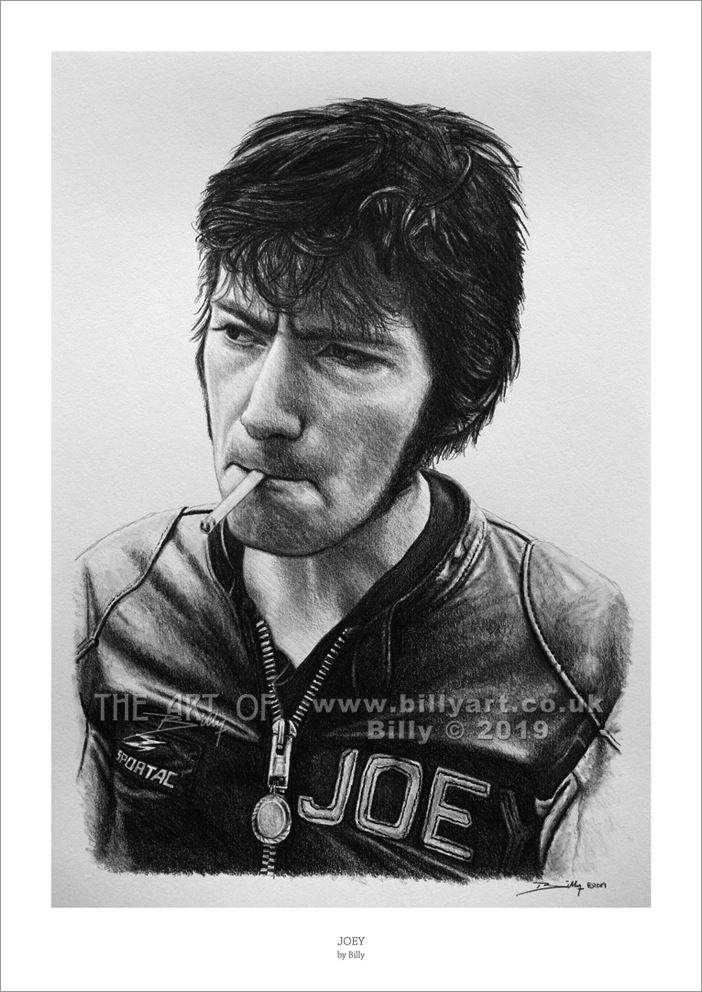 Joey Dunlop Young Portrait 700